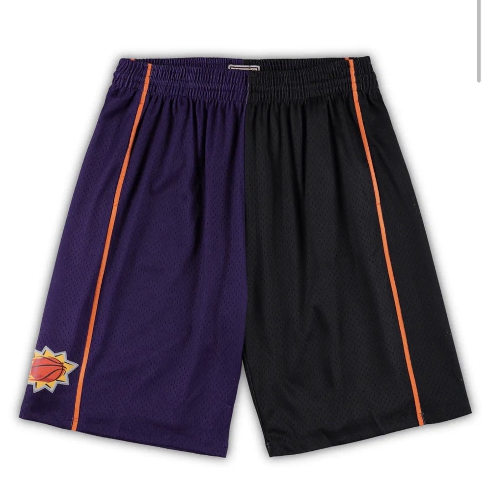 Phoenix Suns Mitchell & Ness Hardwood Classics Split Swingman Shorts Purple 4XL